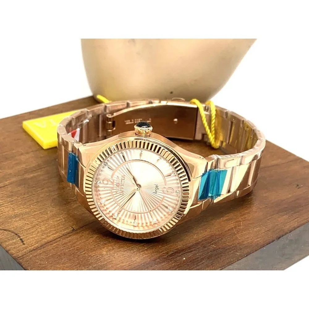 Invicta Women's Watch 28332 Angel Quartz Rose Gold Tone Stainless Steel 35mm